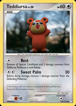 Mysterious Treasures Teddiursa #105 card