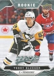 2019-20 Upper Deck MVP Base Set Teddy Blueger #243 card