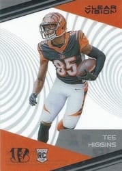 2020 Panini Chronicles Clear Vision Rookies Tee Higgins #CV-12 card