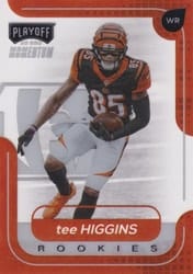 2020 Panini Chronicles Playoff Momentum SSD Rookies Tee Higgins #M-11 card