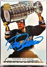2021-22 Upper Deck The Cup Day With The Cup Signatures Teemu Selanne #DC-TS card