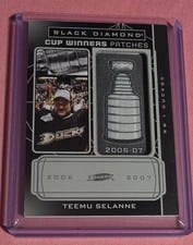 2022-23 Upper Deck Black Diamond Cup Winners Patches Teemu Selanne #CW-TS card