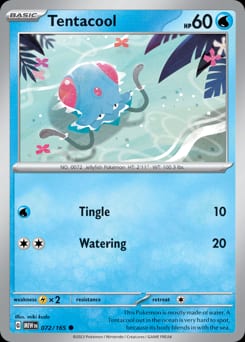 151 Tentacool #72 card