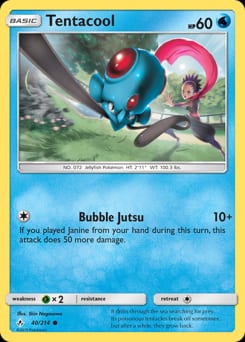 Unbroken Bonds Tentacool #40 card
