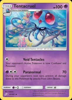 2019 Team Up Tentacruel #61 card