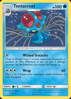 Unbroken Bonds Tentacruel #41 card