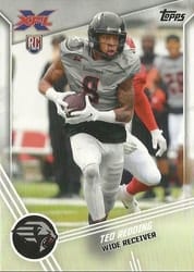 2020 Topps XFL Base Set Teo Redding #74 card