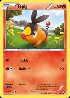 Black & White Tepig #15 card