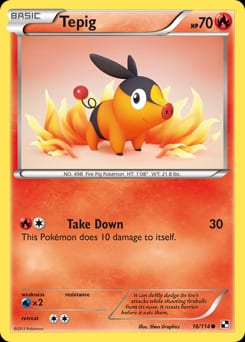 Black & White Tepig #16 card