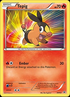 BW Black Star Promos Tepig #BW02 card