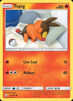 Cosmic Eclipse Tepig #31 card