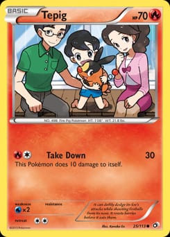 Legendary Treasures Tepig #25 card