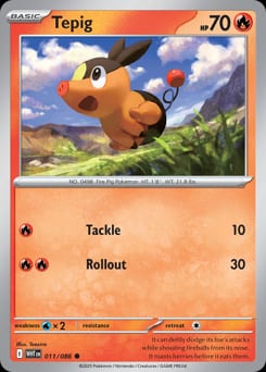 White Flare Tepig #11 card