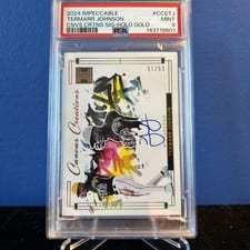 2024 Panini Impeccable Canvas Creations Signatures Termarr Johnson #CCS-TJ card