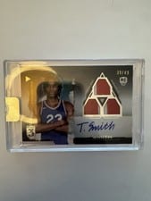2023-24 Topps 3 Rookie 3 Patch Horizontal Autographs Terquavion Smith #125 card