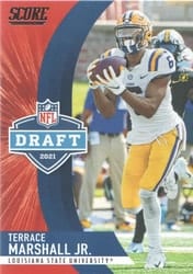 2021 Score NFL Draft Terrace Marshall Jr. #D14 card