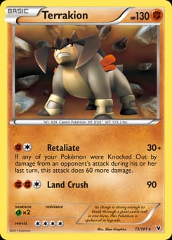 Noble Victories Terrakion #73 card
