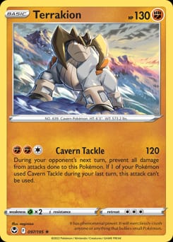 Silver Tempest Terrakion #97 card