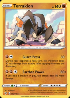 Vivid Voltage Terrakion #92 card