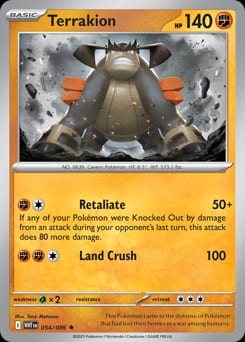 White Flare Terrakion #54 card