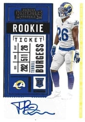2020 Panini Contenders Base Set Terrell Burgess #282 card