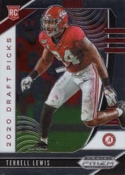 2020 Panini Prizm Draft Picks Base Set Terrell Lewis #160 card
