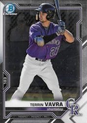 2021 Bowman Chrome Prospects Terrin Vavra #BCP-100 card