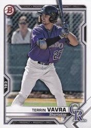 2021 Bowman Prospects Terrin Vavra #BP-100 card
