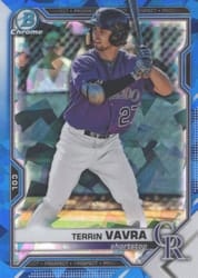 2021 Bowman Sapphire Edition Base Set Terrin Vavra #BCP-100 card