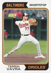 2023 Topps Heritage Base Set Terrin Vavra #148 card