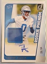 2024 Donruss Rookie Phenom Jersey Autographs Terrion Arnold #RJA-TAR card