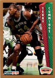 1992-93 Fleer Base Set Terry Cummings #203 card