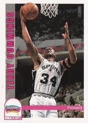 1992-93 Hoops Base Set Terry Cummings #206 card