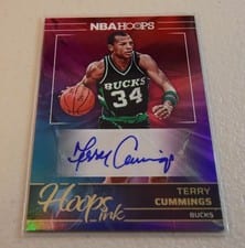 2024-25 Hoops Hoops Ink Terry Cummings #HI-TCB card