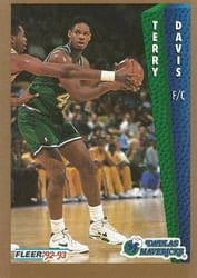 1992-93 Fleer Base Set Terry Davis #48 card