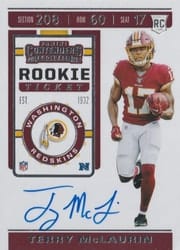 2019 Panini Contenders Base Set Terry McLaurin #130 card