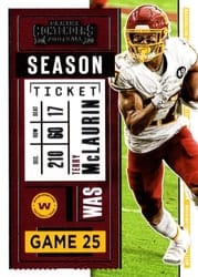 2020 Panini Contenders Base Set Terry McLaurin #8 card