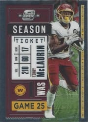 2020 Panini Contenders Optic Base Set Terry McLaurin #58 card