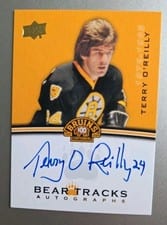 2023-24 Upper Deck Boston Bruins Centennial Bear Tracks Autographs Terry O'Reilly #BT-TO card