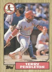 1987 Topps Base Set Terry Pendleton #8 card