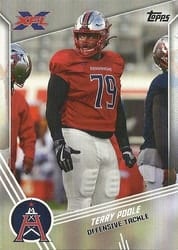 2020 Topps XFL Base Set Terry Poole #137 card