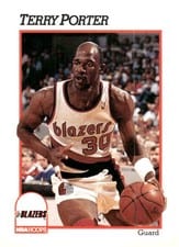 1991-92 Hoops Base Set Terry Porter #177 card