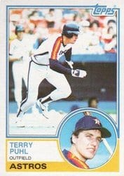 1983 Topps Base Set Terry Puhl #39 card