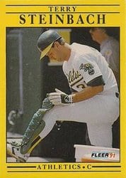 1991 Fleer Base Set Terry Steinbach #24 card
