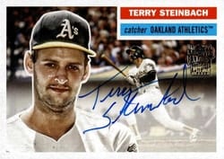 2025 Topps Archives Fan Favorite Autographs 1956 Terry Steinbach #56FFA-TS card