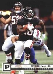 2018 Panini Base Set Tevin Coleman #12 card