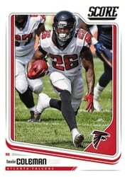 2018 Score Base Set Tevin Coleman #14 card