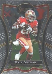 2019 Panini Select Base Set Tevin Coleman #140 card