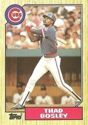 1987 Topps Base Set Thad Bosley #58 card