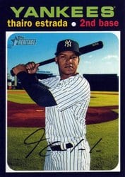 2020 Topps Heritage Base Set Thairo Estrada #313 card